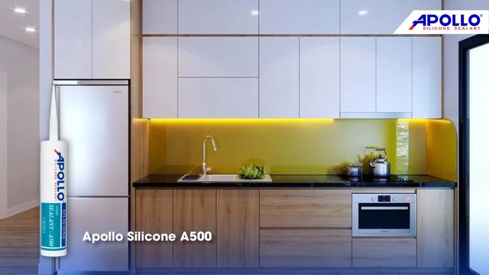 A500 hiệu quả trong việc trám trét nội thất bếp bằng vật liệu nhựa