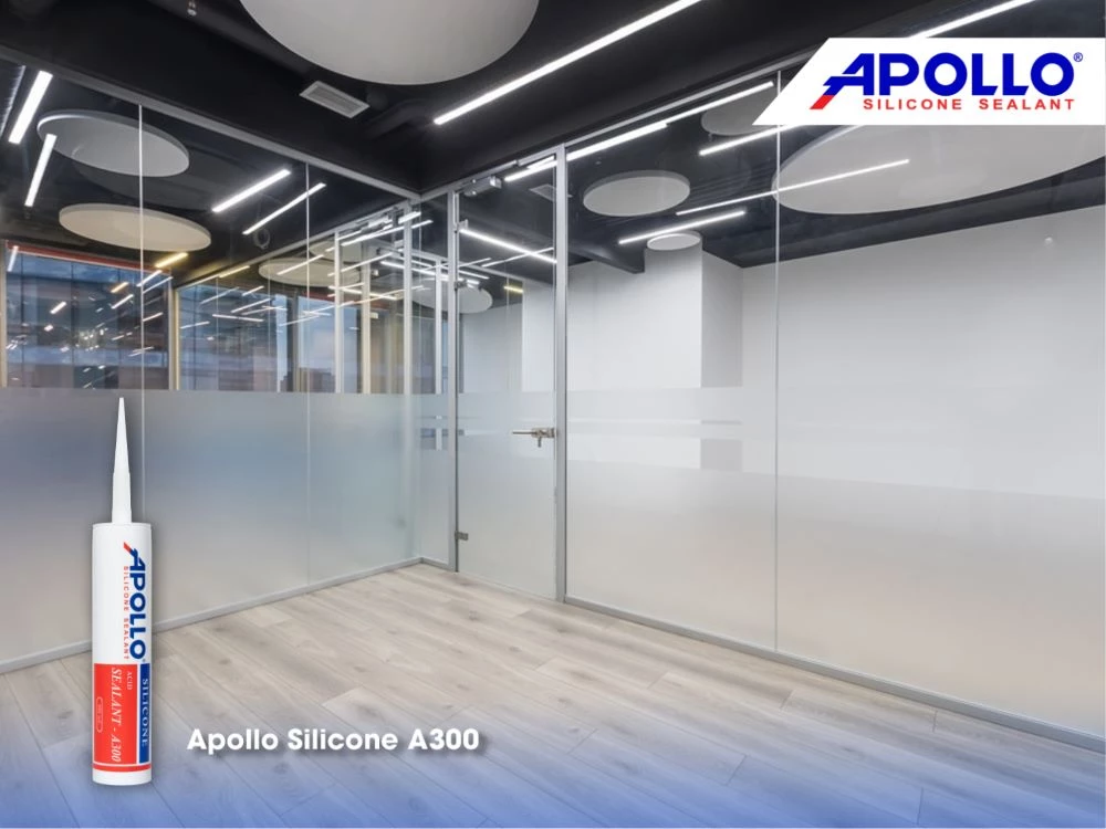 Apollo Silicone A300 - Sản phẩm được ứng dụng phổ biến để dán kính với kính