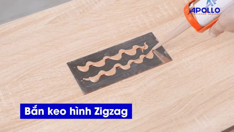 Bắn keo theo hình Zigzag giúp tăng diện tích liên kết hiệu quả