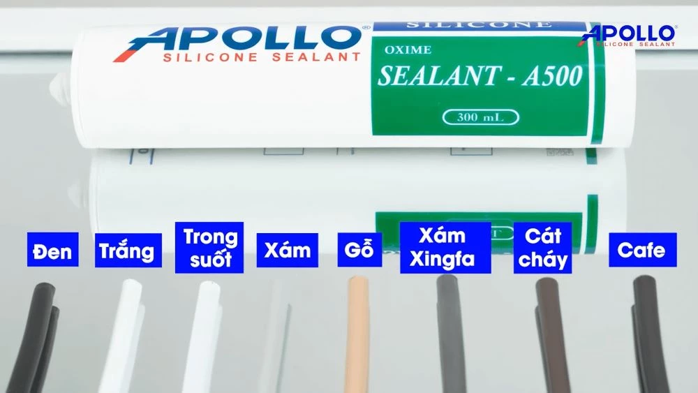 Apollo A500 với màu keo đa dạng giúp kiến tạo những công trình chất lượng, thẩm mỹ cao