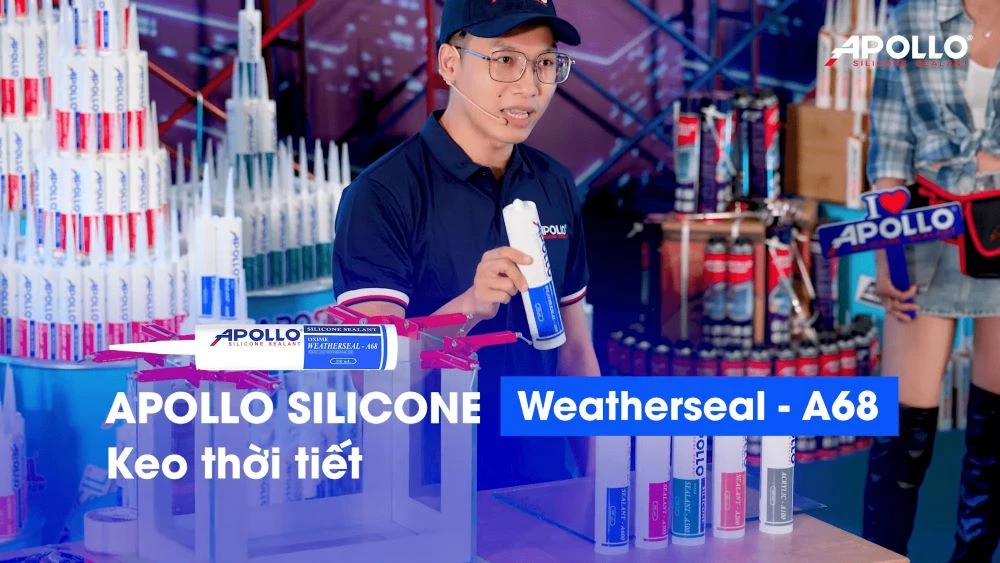 Apollo Silicone Weatherseal - A68 là chất keo thời tiết chuyên dụng giúp chinh phục các vị trí mối nối ngoài trời